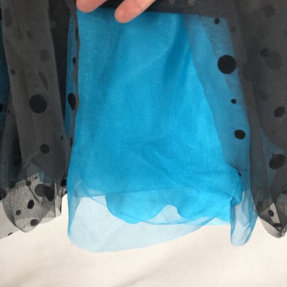 Flirt By Maggie Sottero Dress Womens Small Teal Black Short Prom Event Netting - Picture 11 of 16